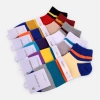 summer casual cotton patchwork sport socks for men loafer sock