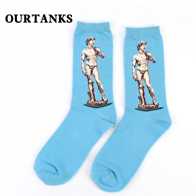 summer casual David printing woman men socks