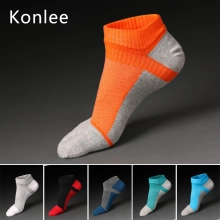 summer dual color patchwork cotton  toe socks sports socks