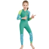 2023 new design cartoon fast dry zipper printing girl boy children wetsuits swimwear