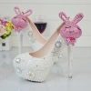 2018 new design rabbit  bride shoes women wedding shoes pumps