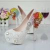 2018 cute monkey bride shoes women wedding crystal shoes high heel pumps