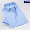 summer solid color short sleeve men shirts