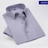 summer solid color short sleeve men shirts Color color 6