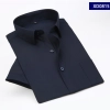 summer solid color short sleeve men shirts