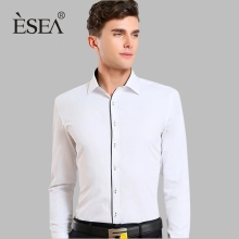 Europe design slim fit light green shirt for men