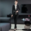 fashion office business women pant suits  work uniform Color Black