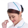 fashion three bar medical store clerk hat nurse doctor  hat uniform