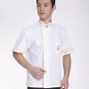 great wall hem printing chef uniform white coat Color color 2