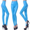 sexy skinny fashion high quality PU leather tight women's legging pant Color acid