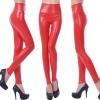 Europe America sexy imitation leather PU high waist women's leggings pants