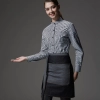 Europe denim fabric patchwork unisex apron uniform