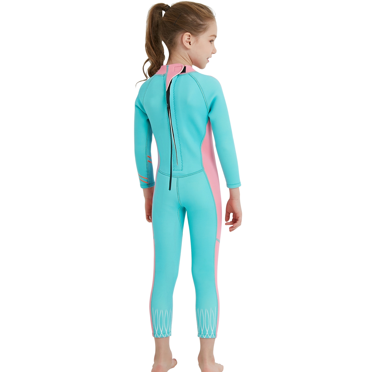 long sleeve one-piece girl  children wetsuit swimming suit swimwear