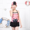 cute kitty head printing little girl swimwear swimsuit