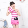 cute kitty head printing little girl swimwear swimsuit