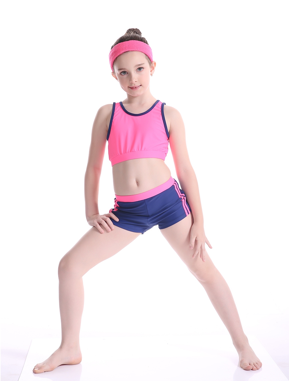 two-pieces teenager girl swimwear for little girl (25 designs)