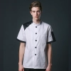 young patchwork fashion restaurant  chef jacket baker uniform