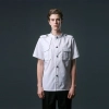 young handsome restaurant  chef jacket baker uniform coat