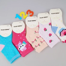 lovely cartoon fruit print children socks 3~5 years old