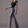 Europe Russia style wide leg women's flare pant,bell-bottom trousers