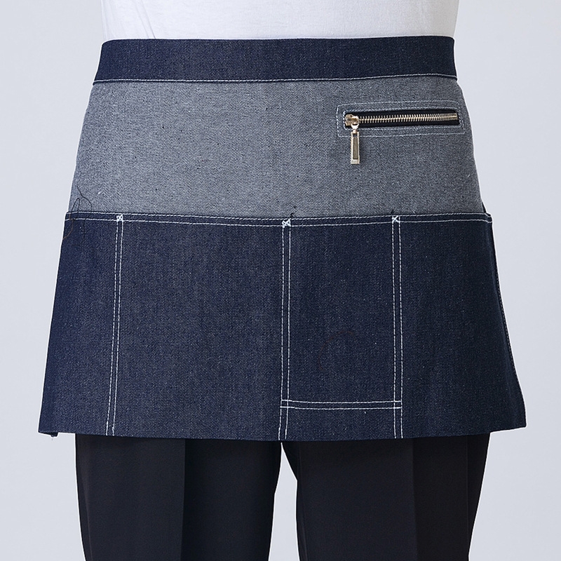 fashion zipper short / knee length waiter apron staff apron