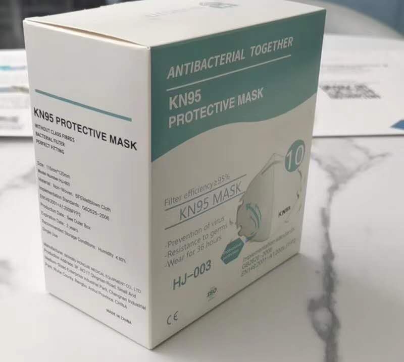 high quality cheap folded KN95 disposable protective face mask