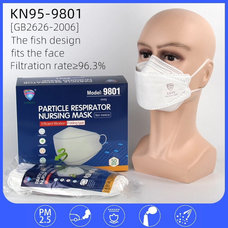 6-ply non-medical KN95 mask fish style disposable protective mask