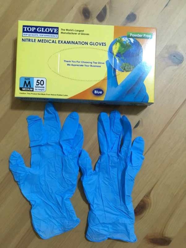nonsterile nitrile examination disposable medical gloves top gloves