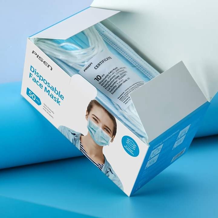 high quality Meltblown Non-woven fabric comfortable earloop disposable face mask