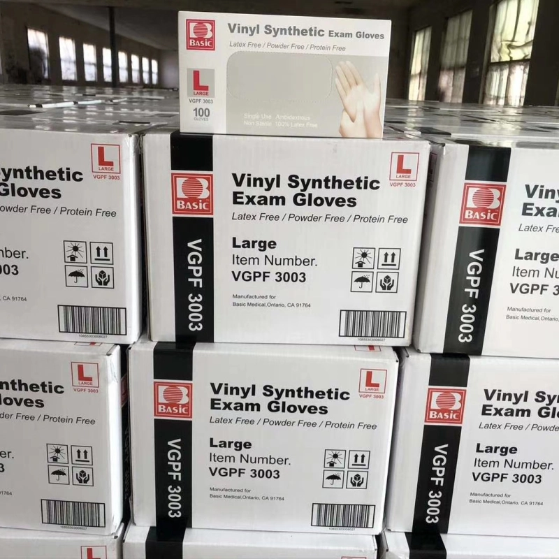 intco vinyl synthetic disposable gloves powder free Europe english package