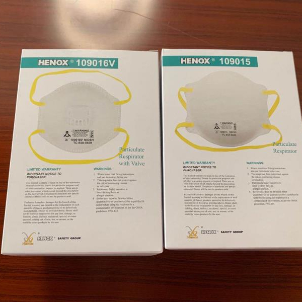 Henox N95 19016V   disposable mask Respirator with valve  NIOSH certificated non-medical  mask