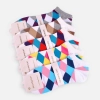 spring contract color argyle knitted women socks