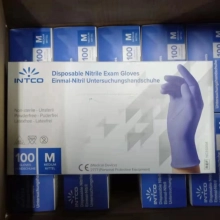 intco medical nitrile  disposable examination gloves  violet  color ready stock in China OTG gloves