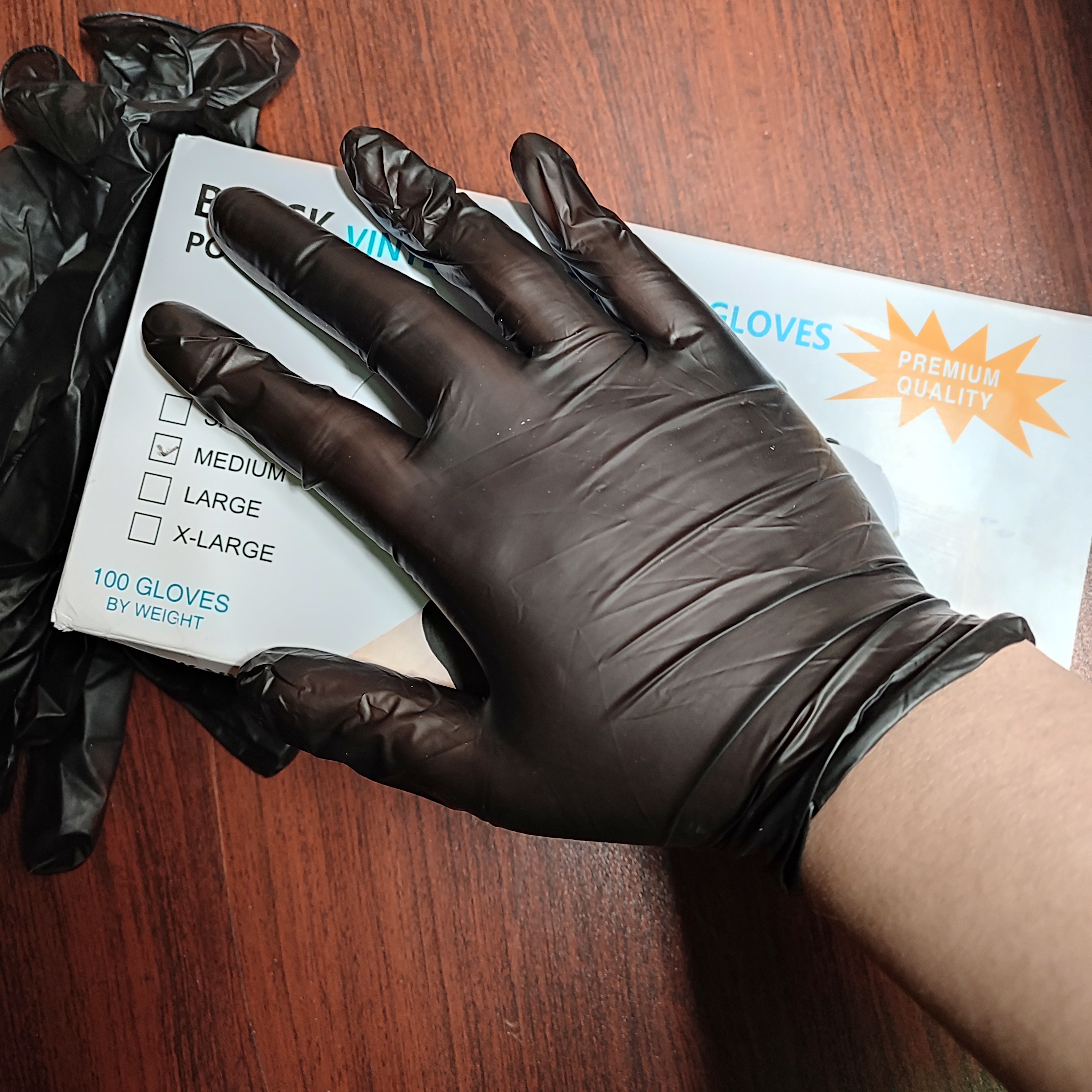 high quality non-medical black vinly/nitrile blend glove factory Manufacturer contract low price