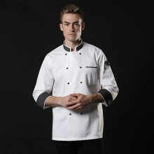 2025 new design kitchen Europe style coat uniform white color chef blouse jacket