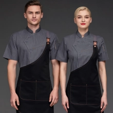 2022 fashoion design spring  Europe baker food uniform white color chef blouse jacket uniform low price