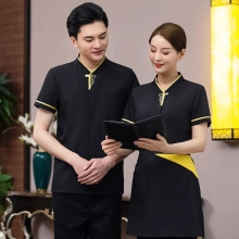2025 Korea style summer half sleeve  waitress jacket  waiter blouse uniform