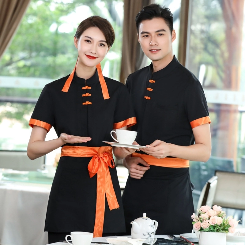 2025  Chinese tea house  party waitress  waiter blouse uniform jacket hotel crew uniform