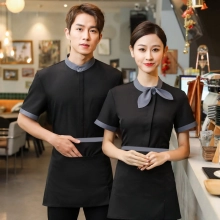 2025  new design bow waitress waiter tea house jacket hotel pub staff uiform