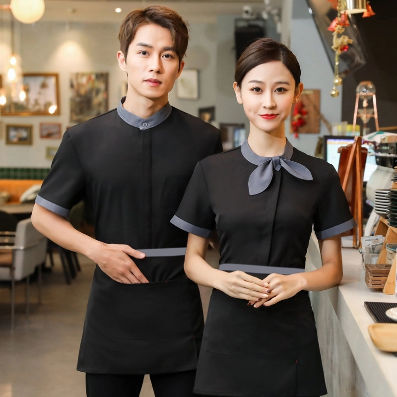 2025  new design bow waitress waiter tea house jacket hotel pub staff uiform