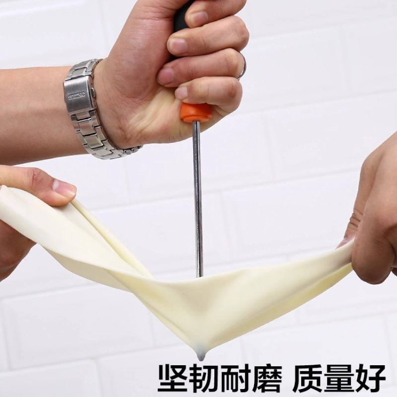 high quality lengthen household gloves kitchen white nitrile gloves 33/38 cm