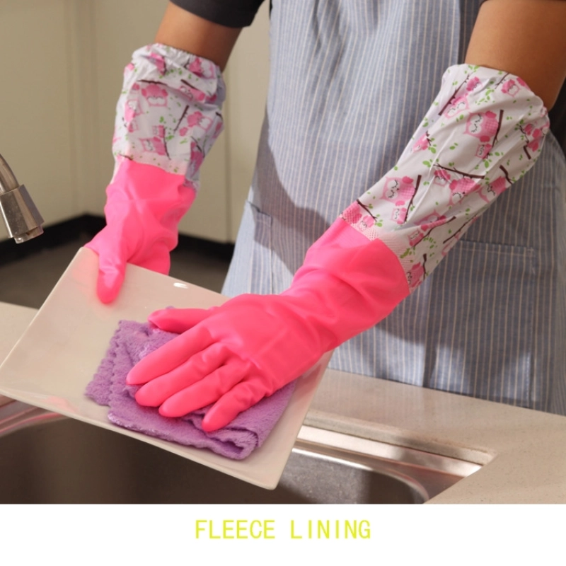 high quality restrant working glove household gloves kitchen pink nitrile gloves