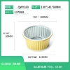 high quality golden aluminum foil  dish tableware Bowl  take away box OEM supported Color color 1
