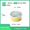 high quality golden aluminum foil  dish tableware Bowl  take away box OEM supported