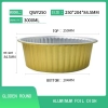 high quality rectangle golden aluminum foil  dish tableware Bowl  take away box OEM supported