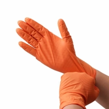 factory wholesale   working glove orange color nitrile gloves PPE glove