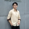 2025 spring new long sleeve yellow color tea house work jacket blouse  hotel pub staff  shirt  uniform low price