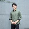 2025 spring new long sleeve yellow color tea house work jacket blouse  hotel pub staff  shirt  uniform low price
