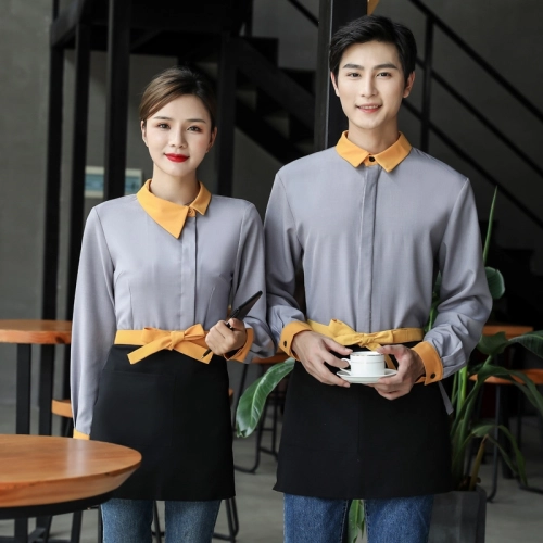 2025   new long sleeve shirt uniform tea house work jacket blouse wholesale