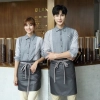 2022   new long sleeve shirt uniform tea house work jacket pub hot pot store waitress waiter  jacket